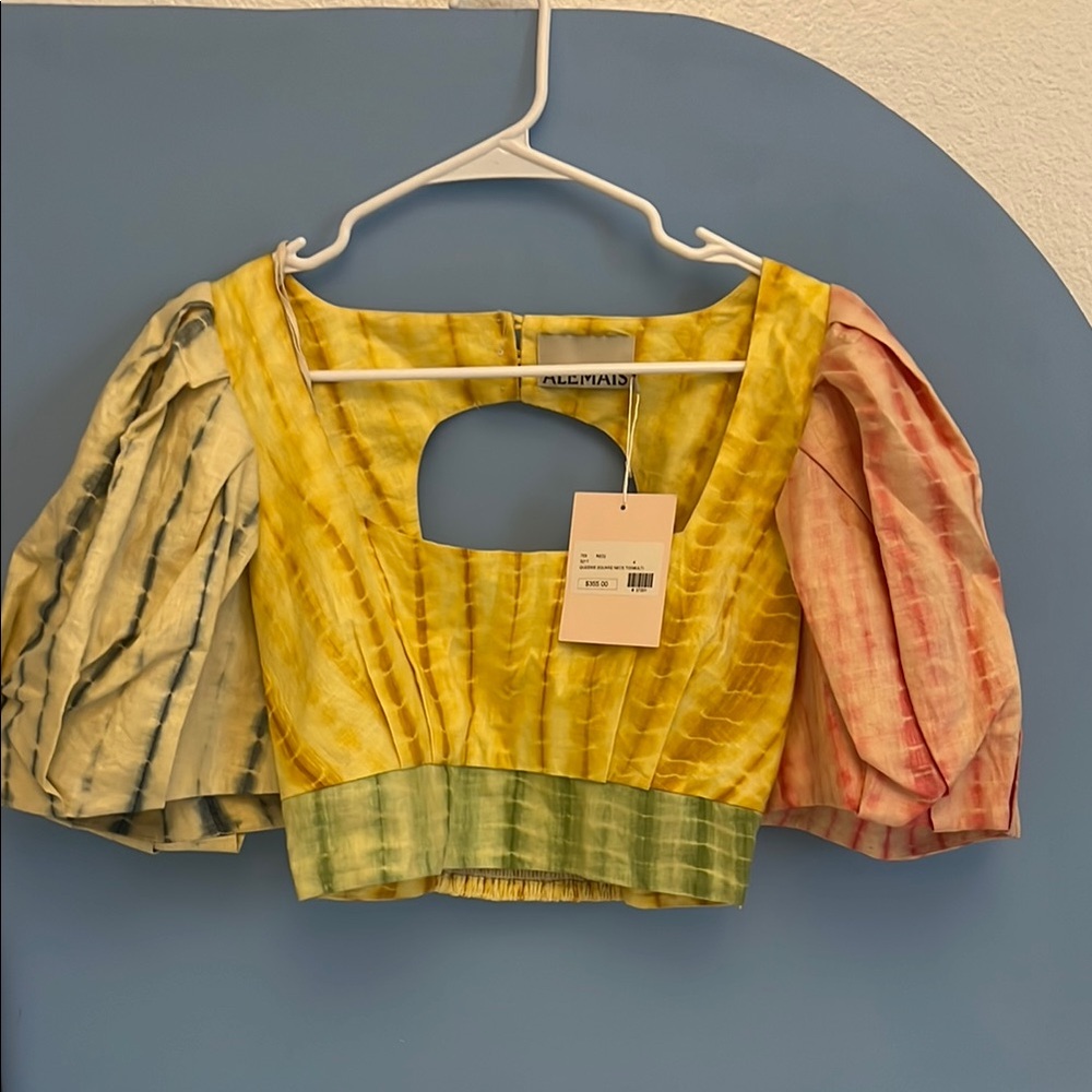 Alemais Multicolor Puff Sleeve Top